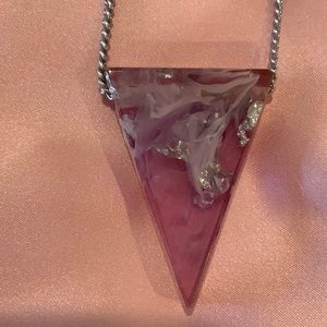 One of a Kind Purple Resin Necklace